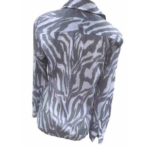 Michael Kors Animal Print Button Down Top Size S - Picture 5 of 6